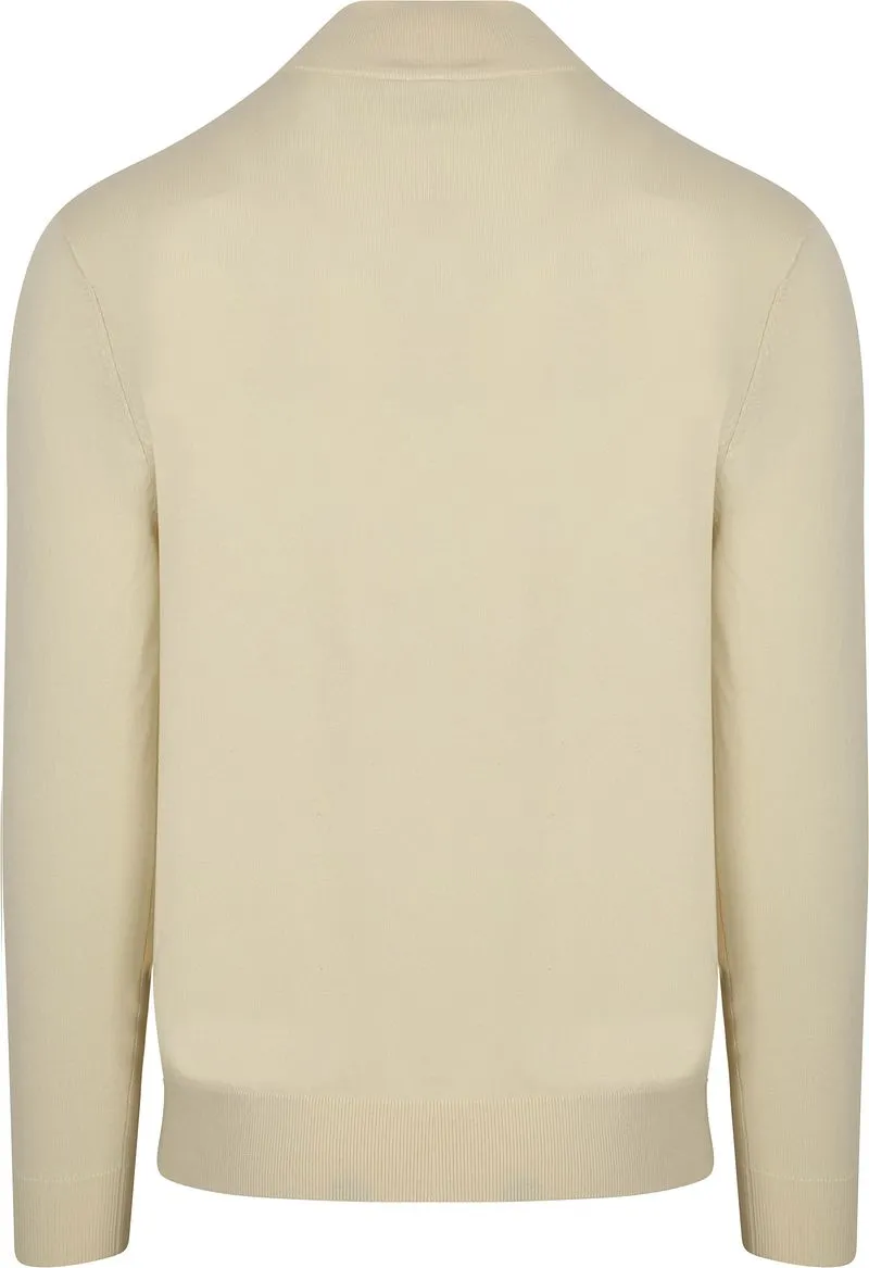 Profuomo Profuomo Half Zip Pullover Luxury Off White - Größe S, Wollweiß, – Produktbild 3 von 3