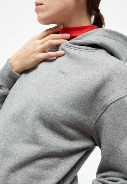 Givn Berlin Givn Berlin Cropped Sweater GBJESSA (Logo) aus Bio-Baumwolle - Grey Melange, Grey melange, – Produktbild 4 von 4