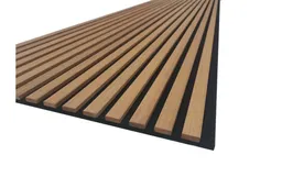 woodstore24 woodstore24 Akustikpaneele, schallabsorbierend, Bambus geölt, Walnuss, auf schwarzem Filz, 18 x 605 mm in der Länge 2,7 m – Produktbild 1 von 1