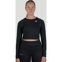Boldwill Boldwill Damen vegan Crop Top Longsleeve Wood Schwarz – Produktbild 1 von 1