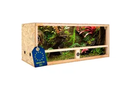 ITA Terrarium Holz Terrarium 120x50x50 mit Seitenbelüftung & Integriertem Hygrometer, Holzterrarium aus OSB - Terrarien für Reptilien, Schlangen, Amphibien – Produktbild 1 von 1