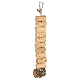 Kork-Deko Kork-Deko Knabber-Kette aus Naturkorken | Kette zum Knabbern aus Korken | Vogelschaukel zum Knabbern | Thermisch desinfiziert – Produktbild 1 von 1