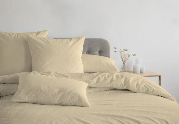 Nature by Adam Nature by Adam Bettwäsche 2tlg aus 100% Bio-Baumwolle - Made in Germany - Indian Cortezada Light, Beige, – Produktbild 4 von 4