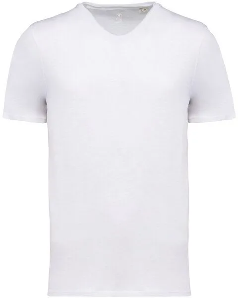 YTWOO YTWOO Essentials Herren-Slub-T-Shirt aus biologischer Baumwolle, Weiß, – Produktbild 1 von 2