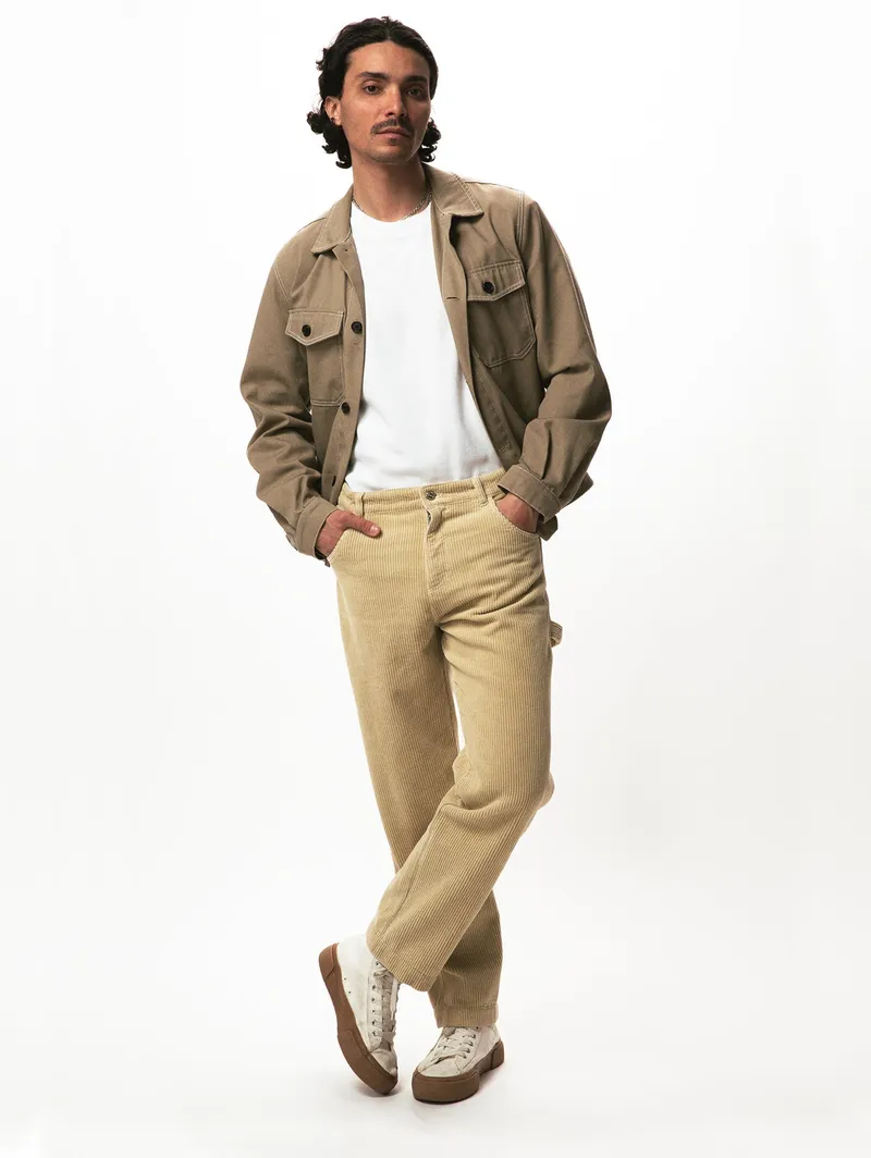Côtelé Côtelé Herren vegan Hose Zimmermannshose, Beige, – Produktbild 1 von 2
