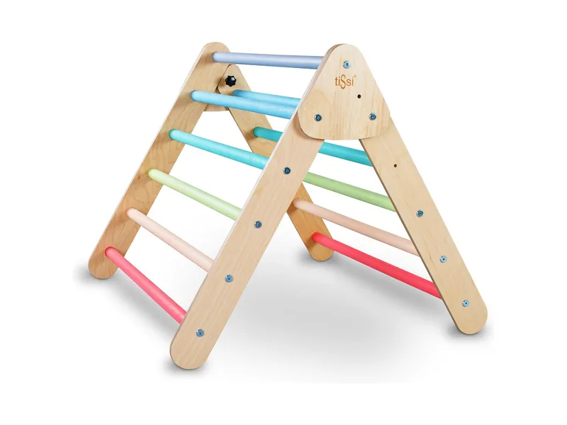 tiSsi® Piklerdreieck, Birkenholz, pastell bunt ca. 83 x 38 x 6 cm – Produktbild 1 von 3
