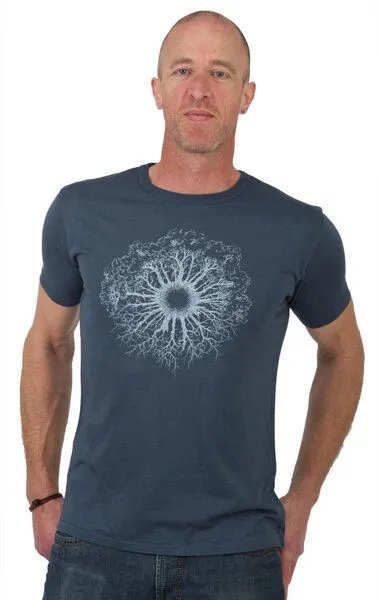 Life-Tree Life-Tree Bambus Shirt Fairwear für Herren "WoodenIris" in Denim Blue – Produktbild 3 von 4