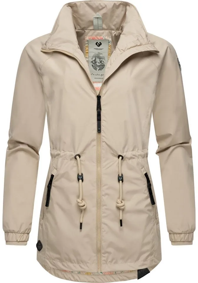 ragwear ragwear Outdoorjacke Tacy wasserdichte Damen Übergangsjacke mit hohem Kragen, Braun, – Produktbild 5 von 5