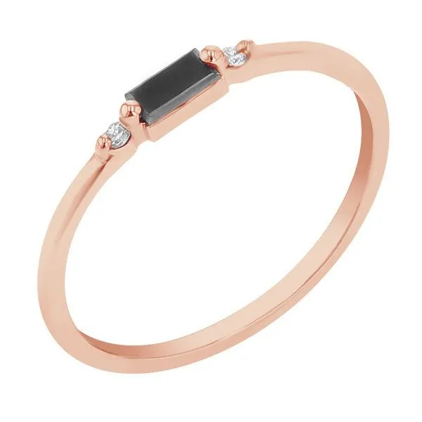 Eppi Eppi Ring mit einem Salt and Pepper in Baguette-Form und Diamanten Isma, Weiss, – Produktbild 3 von 3