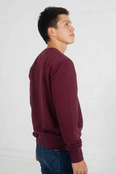 Kultgut Kultgut Pro Planet Biobaumwolle & Upcycling - Supersoft Sweatshirt - Pullover /Weinrot, Weinrot, – Produktbild 3 von 4