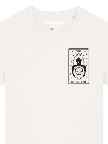 watapparel watapparel T-Shirt Frauen Tarot Strength, Off white, – Produktbild 3 von 4