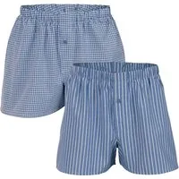 Living Crafts LIVING CRAFTS - Herren Boxer-Shorts, 2er-Pack - Blau (100% Bio-Baumwolle), Nachhaltige Mode, Bio Bekleidung, Blau, – Produktbild 1 von 4