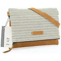 Woven Woven Damen Tasche Fold Bag/Umhängetasche Baumwolle & Leder offwhite/grau – Produktbild 1 von 1