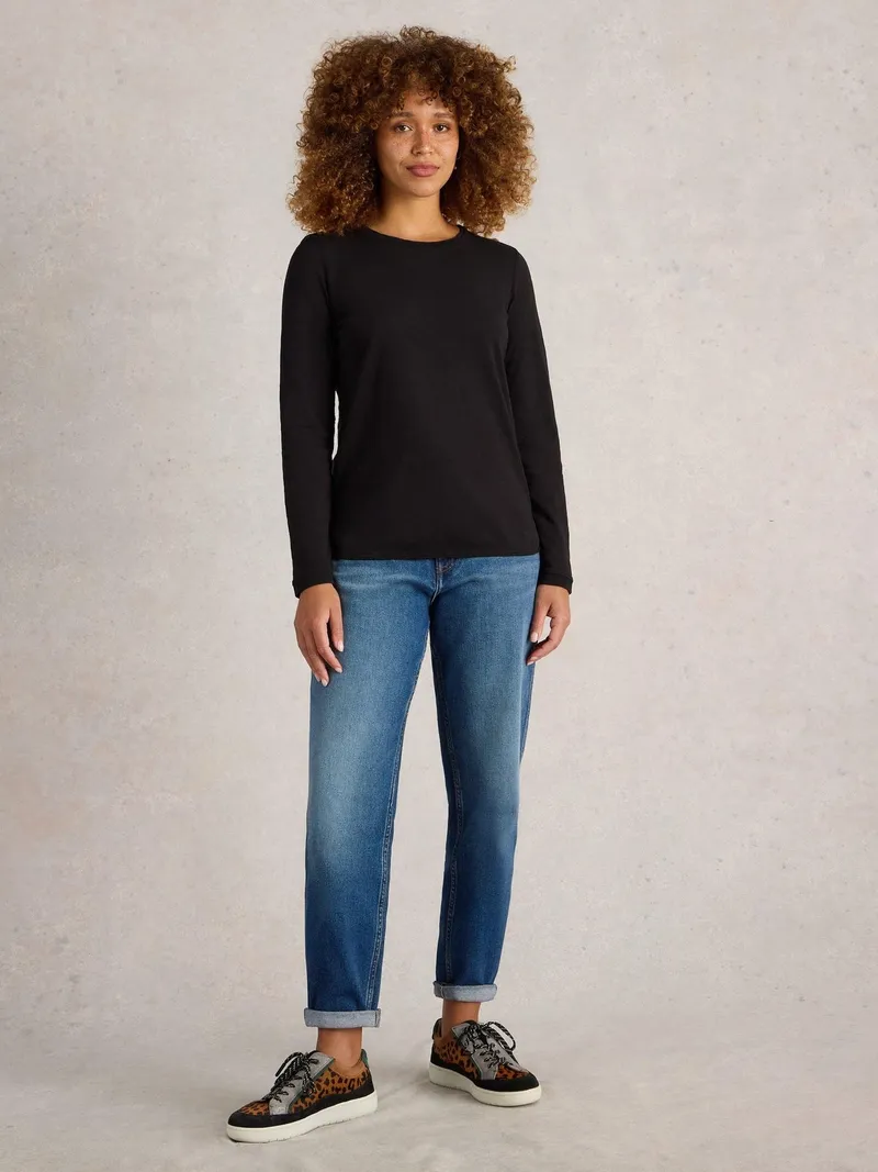 White Stuff Langarmshirt Clara - 34, Reines schwarz, – Produktbild 2 von 4