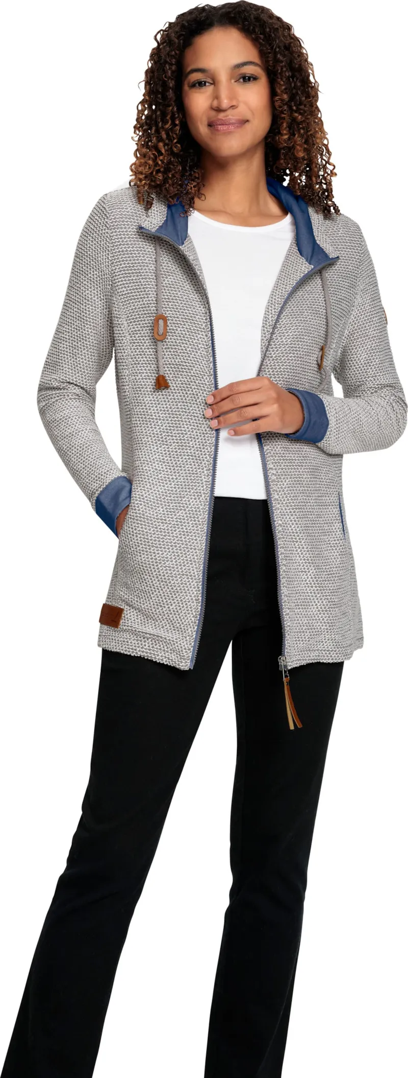 Witt Sweatjacke, Steingrau-rauchblau, – Produktbild 2 von 2