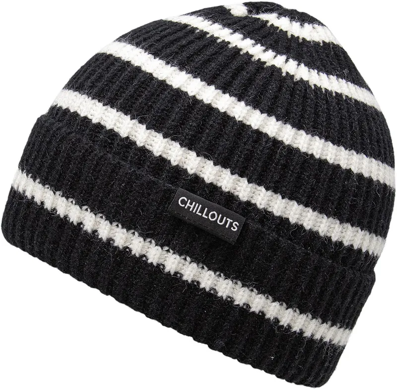 chillouts Beanie Jette Hat mit elastischer Passform und Umschlag, Schwarz, – Produktbild 1 von 2