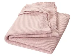 HANS NATUR Babydecke Bio-Baumwolle Wellenkante altrosa Maße 80 x 100 cm – Produktbild 1 von 1