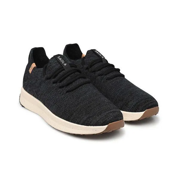 SAOLA SAOLA Sneaker Frauen aus Merinowolle - Tsavo Women 2.0 Wool, Black - steel grey, – Produktbild 2 von 4