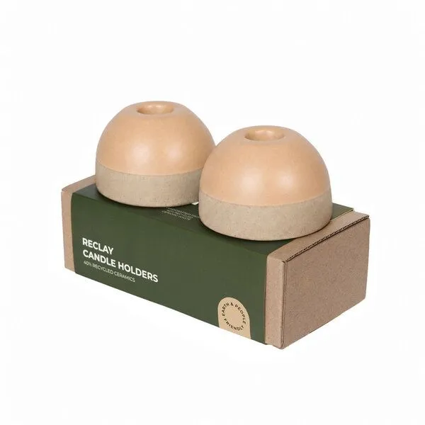 Originalhome Originalhome ReClay Stabkerzenhalter – 2er-Set, Latte-beige, – Produktbild 4 von 4