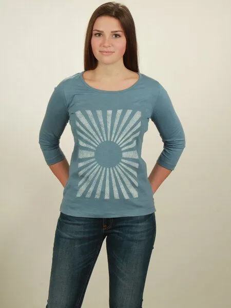 NATIVE SOULS Native Souls Longsleeve 3/4-Arm Damen - Sun, Light blue, – Produktbild 1 von 1