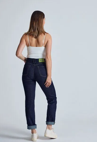Flax and Loom Flax and Loom Slim Fit Jeans Lucille, Rinse (blau), – Produktbild 3 von 3
