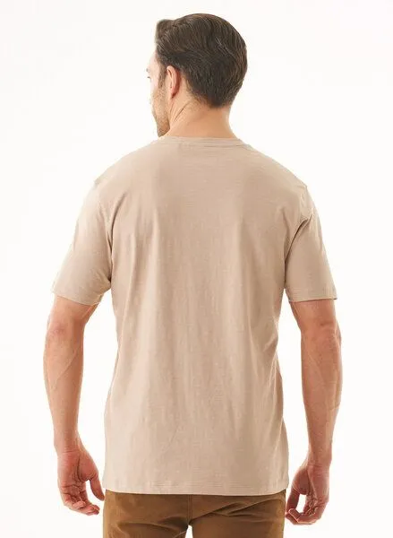 ORGANICATION ORGANICATION Basic T-Shirt aus Bio-Baumwolle, Beige, – Produktbild 3 von 4