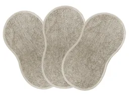 HANS NATUR Spucktuch für die Schulter Bio-Baumwolle Frottee 3er Set taupe Maße 43 x 22 cm – Produktbild 1 von 1