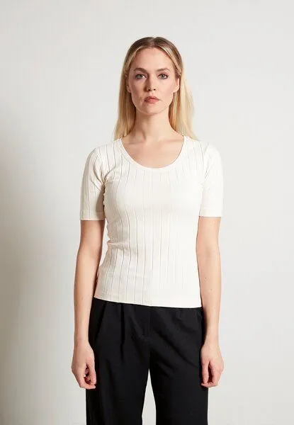 Givn Berlin Givn Berlin Geripptes Shirt GBANAIS aus Bio-Baumwolle, Off white, – Produktbild 1 von 4