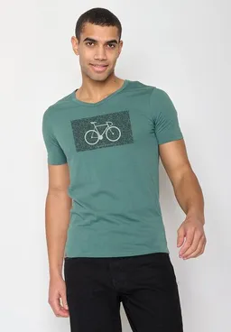 GreenBomb GREENBOMB Bike Cube Peak - Lässiges T-Shirt aus Bio-Baumwolle / hochwertiger Print / GOTS / Fair & Vegan – Produktbild 1 von 1