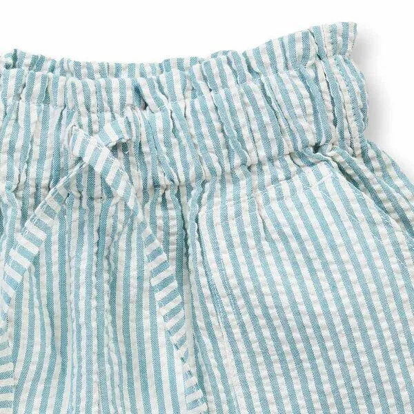 Sense Organics Sense Organics Mädchen Shorts blau-weiß geringelt, Modell OLIVIA, Blue, – Produktbild 2 von 2