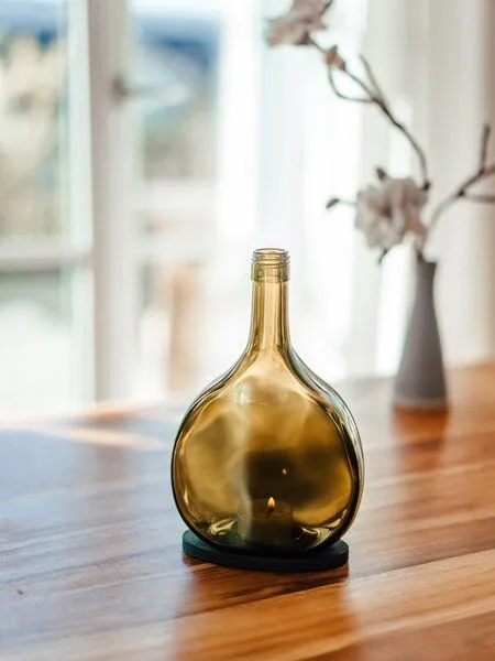 MaBe MaBe Windlicht aus dem fränkischen Bocksbeutel - Danish Design, Oliv, – Produktbild 1 von 4