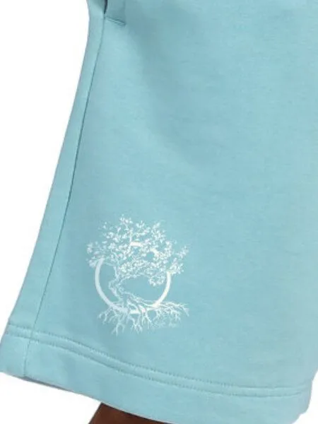 Life-Tree Life-Tree Jogger Shorts aus Biobaumwolle mit Logo Motiv Olive Unisex, Türkis, – Produktbild 3 von 4