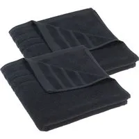 Living Crafts LIVING CRAFTS - Home Handtücher, 2er-Pack - Blau (100% Bio-Baumwolle), Nachhaltige Mode, Bio Bekleidung, Blau, – Produktbild 1 von 1