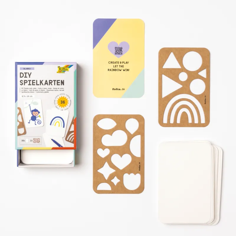 folia folia Spielkarten zum Gestalten 6,5x10cm, Weiß, – Produktbild 1 von 1