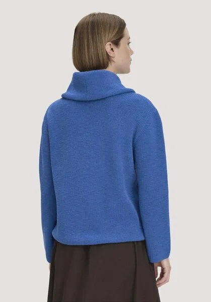 hessnatur hessnatur Strickpullover Relaxed aus reiner Bio-Baumwolle, Kobalt, – Produktbild 2 von 4