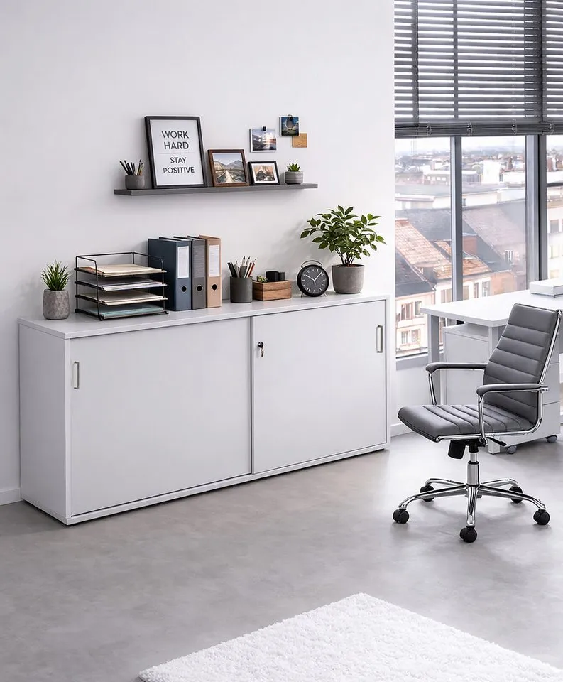 Schildmeyer Aktenschrank Serie 1500, Aktenschrank, Made in Germany, B: 160,2 cm Solide Verarbeitung - Dieses Produkt ist in Deutschland gefertigt, Grau, – Produktbild 2 von 5