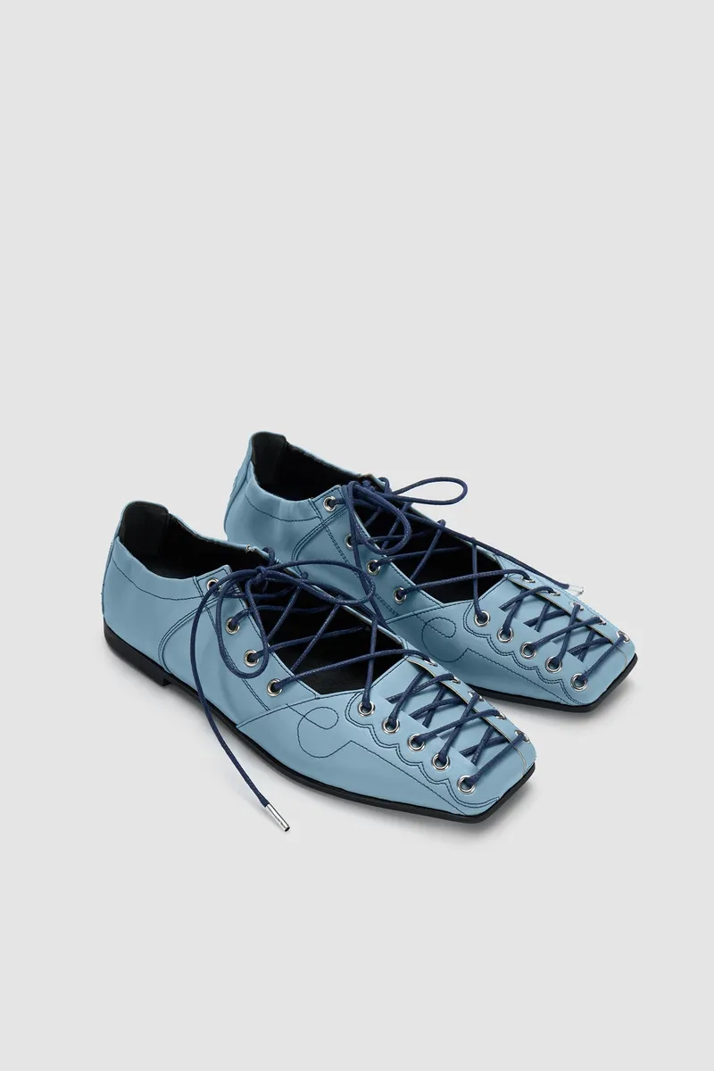 Prev Prev Damen vegan Ballerinas Mae Naia, Hellblau, – Produktbild 2 von 2