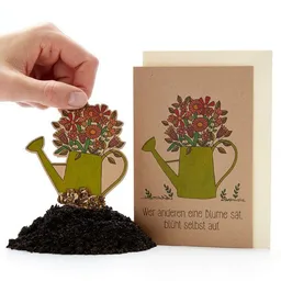 Die Stadtgärtner Die Stadtgärtner Grußkarte "Wer anderen eine Blume sät" | Tolle Karte mit Blumensamen – Produktbild 1 von 1