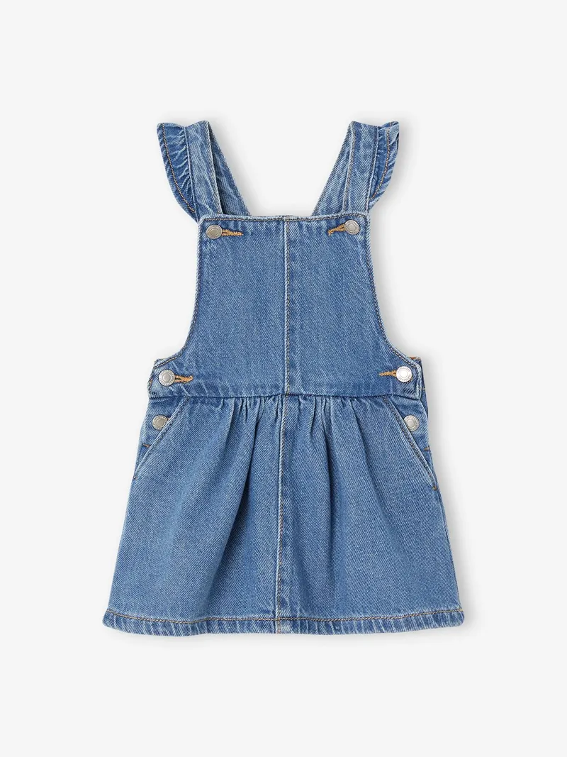 Vertbaudet Baby Jeans-Latzkleid, Blue stone, – Produktbild 2 von 4