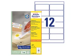 Avery Zweckform 1.200 Avery Zweckform Universaletiketten 99,1 x 42,3 mm, A4, wiederablösbar – Produktbild 1 von 1