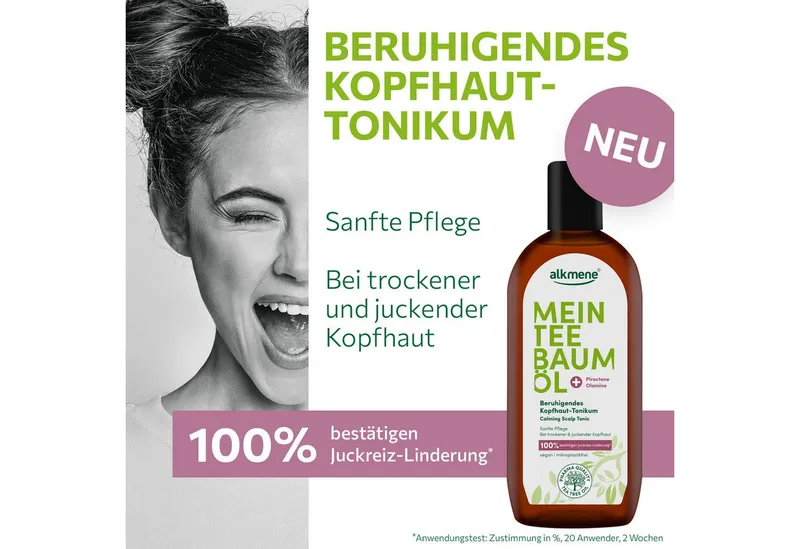 Alkmene Alkmene Haartonikum 2x Teebaumöl Kopfhaut Tonikum Juckreiz Linderung 100% bestätigt vegan, 2-tlg. – Produktbild 2 von 5
