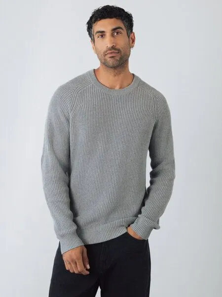 Honest Basics Honest Basics Herren Strickpullover aus 100% Bio-Baumwolle, Auster, – Produktbild 2 von 4