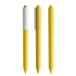 prodir Pigra P03 Soft Touch Push Kugelschreiber, Yellow-White, Weiß / gelb, – Produktbild 1 von 1