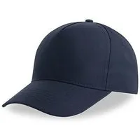 Atlantis Headwear Atlantis Headwear Atlantis Recy Five Cap Klassische, strukturierte Baseballkappe, Geschwungener Schirm, Hochwertiger Klettverschluss, Navy (blau), – Produktbild 1 von 1