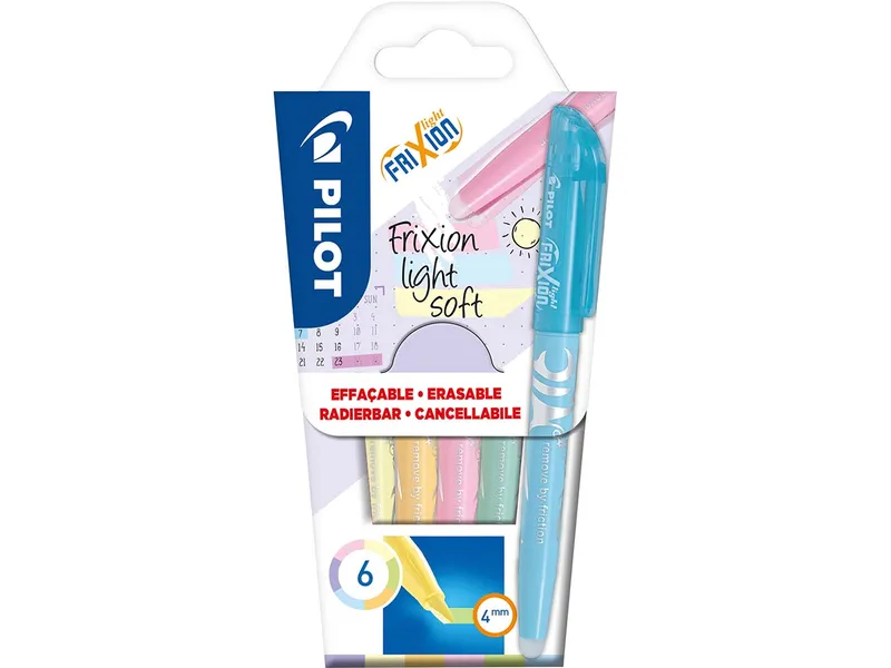 Pilot Pilot 6er-Set Textmarker "Frixion Light Soft" farbig sortiert – Produktbild 2 von 2