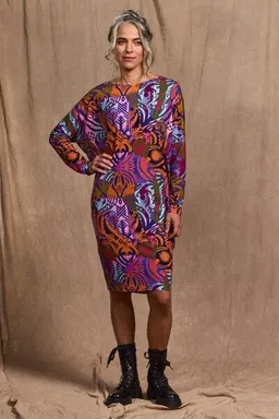 KOKOworld KOKOworld Damen Minikleid Twiggy im Kupala Print aus EcoVero-Viskose – Produktbild 1 von 1