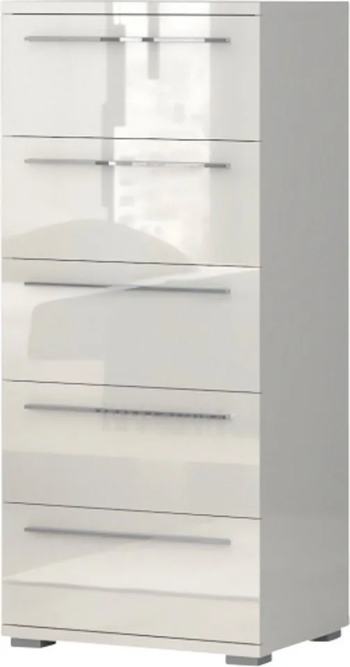 OTTO home Schubkastenkommode Piano, mit 4 oder 5 Schubladen, FSC-zertifizierter Holzwerkstoff, UV lackiert hochglänzend,Soft-Close Funktion, in 2 Breiten und 2 Höhen, Beige, – Produktbild 2 von 8