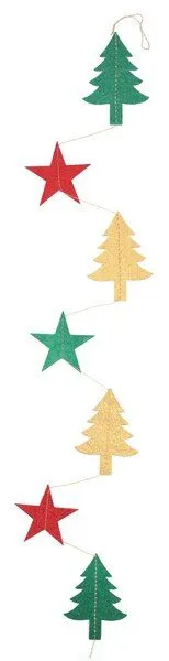 El Puente El Puente Girlande "X-Mas" | Fair Trade & Handmade aus Indien – Produktbild 1 von 1
