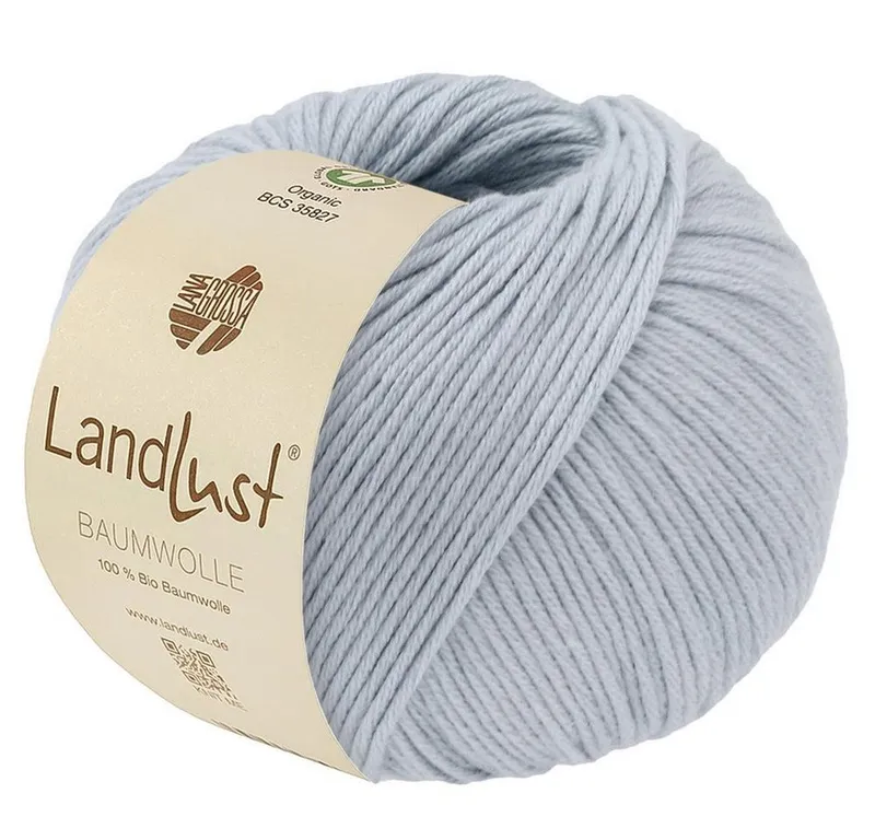 Lana Grossa Lana Grossa Landlust Baumwolle GOTS Häkelwolle, 115 m, Blau, – Produktbild 1 von 1