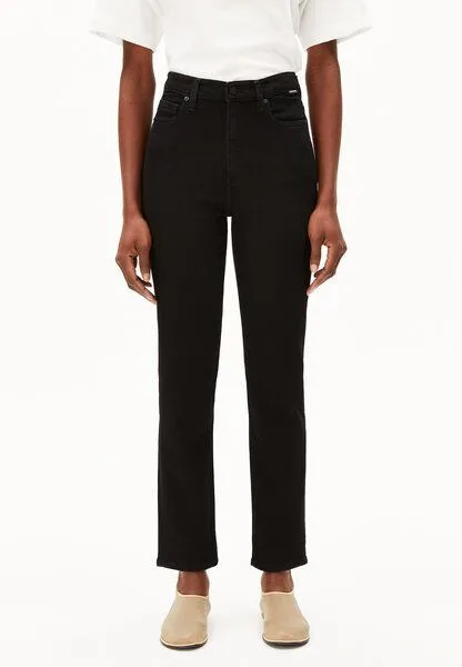 ARMEDANGELS ARMEDANGELS LEJAANI Damen Slim Jeans Bio-Baumwoll Mix X-Stretch, Rinse black, – Produktbild 1 von 4